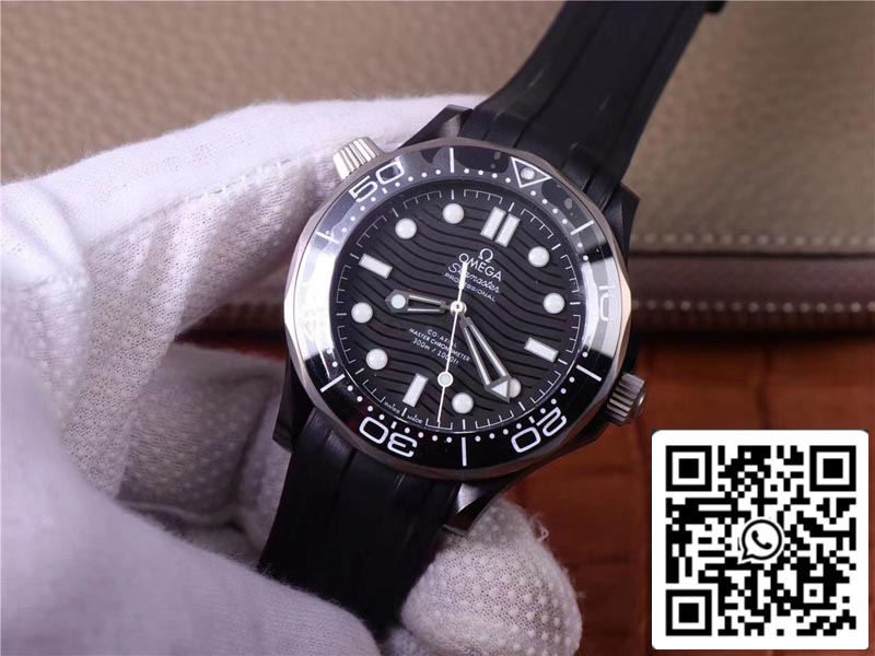 Omega Seamaster 210.92.44.20.01.001 1:1 Best Edition VS Factory Black Ceramic Swiss ETA8806 US Replica Watch