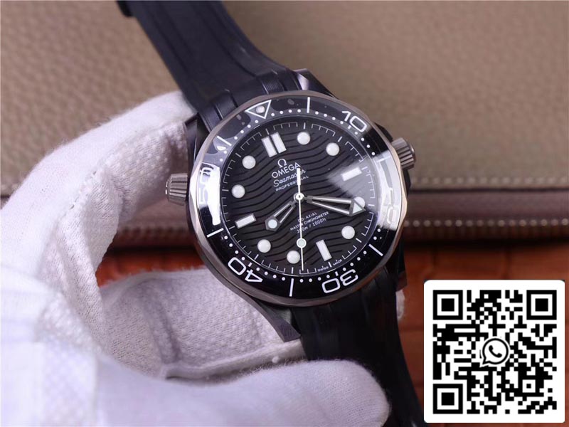 Omega Seamaster 210.92.44.20.01.001 1:1 Best Edition VS Factory Black Ceramic Swiss ETA8806 US Replica Watch