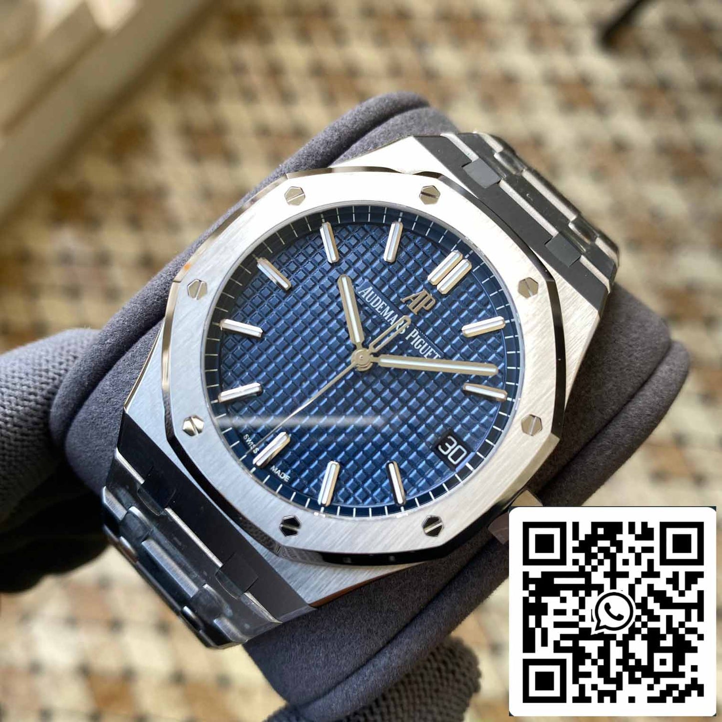 Audemars Piguet Royal Oak 15500ST.OO.1220ST.01 APS Factory V2 cadran bleu et blanc