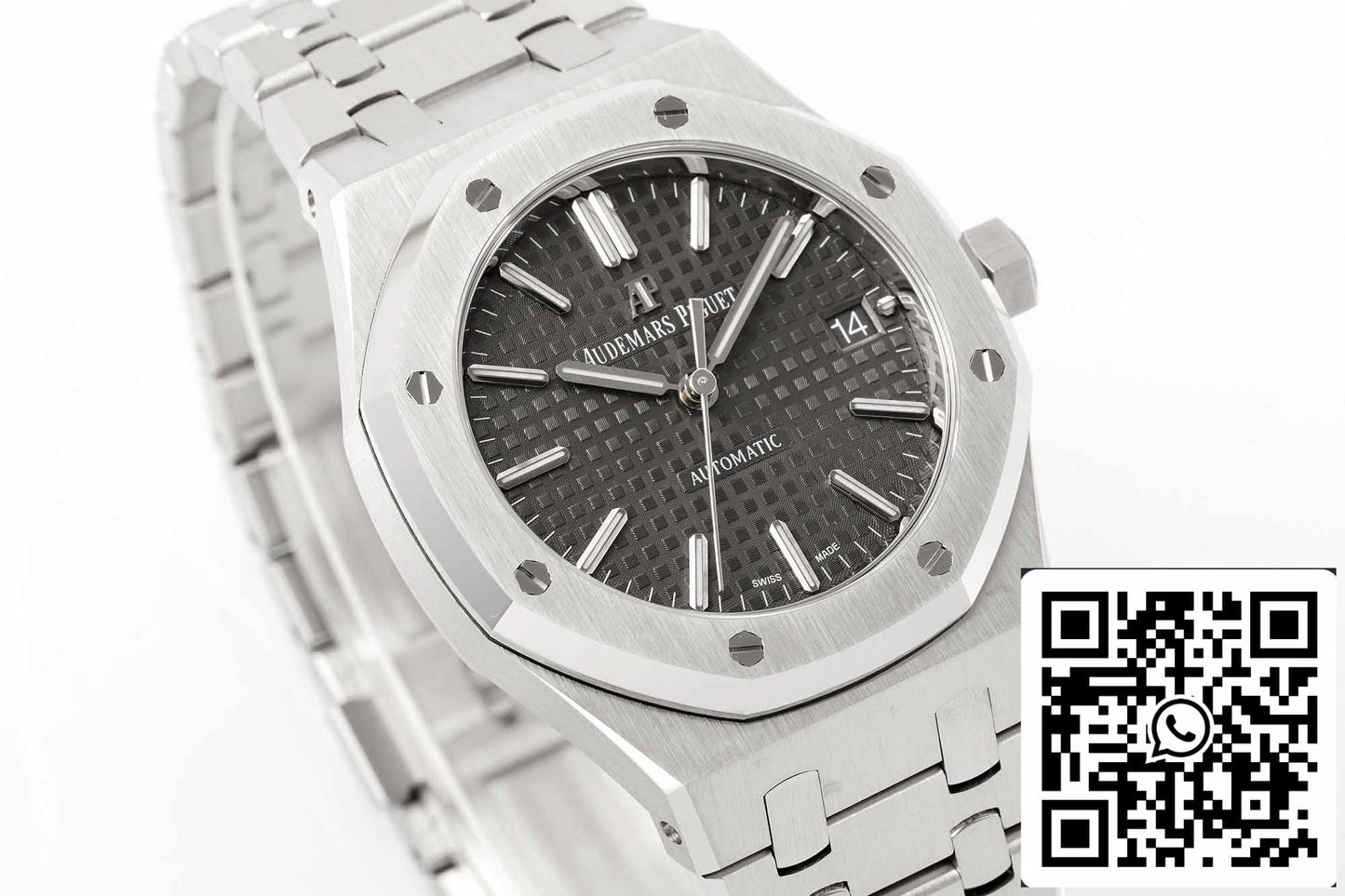 Audemars Piguet Royal Oak 15450ST.OO.1256ST.02 1:1 Meilleure édition APS Factory V3 Cadran gris ruthénium