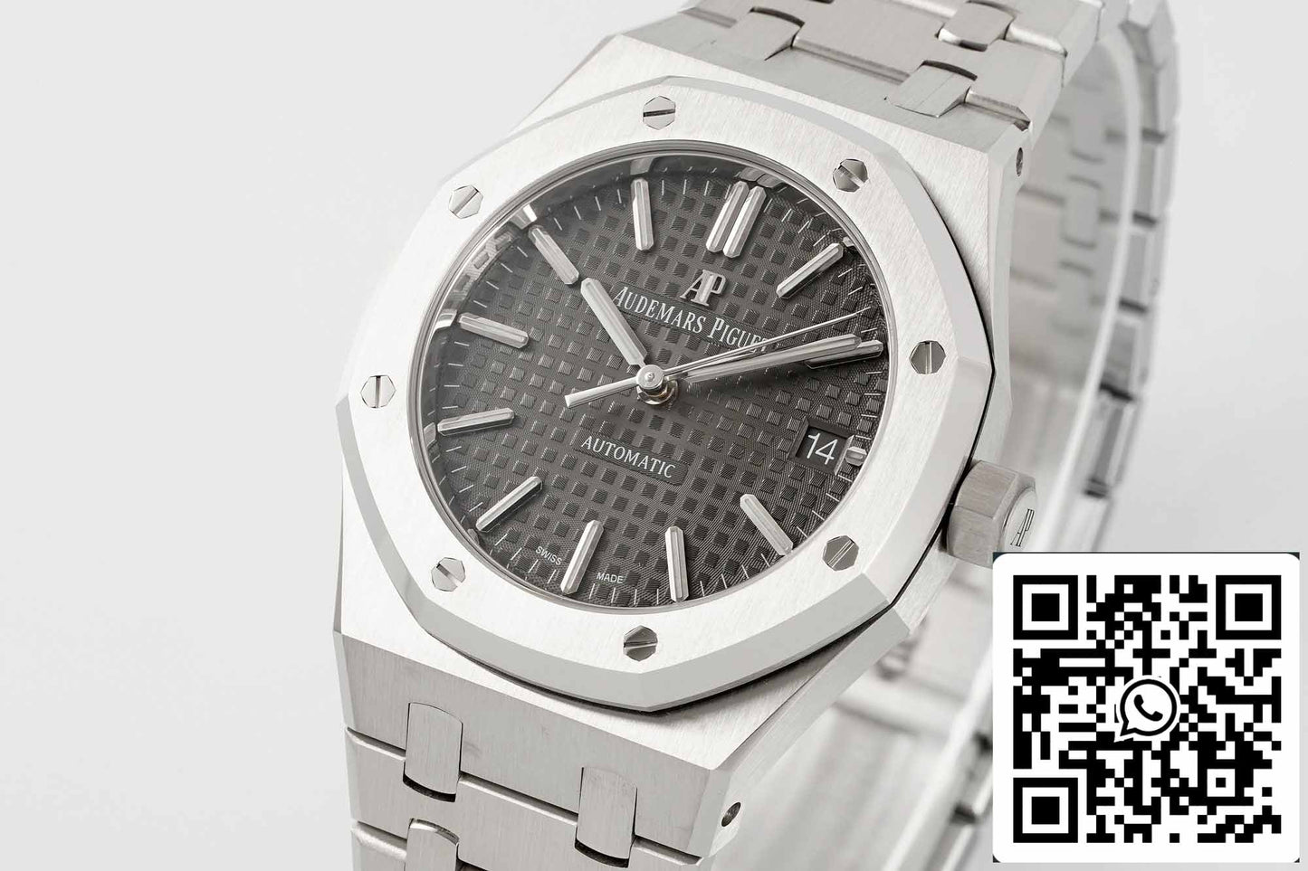 Audemars Piguet Royal Oak 15450ST.OO.1256ST.02 1:1 Meilleure édition APS Factory V3 Cadran gris ruthénium