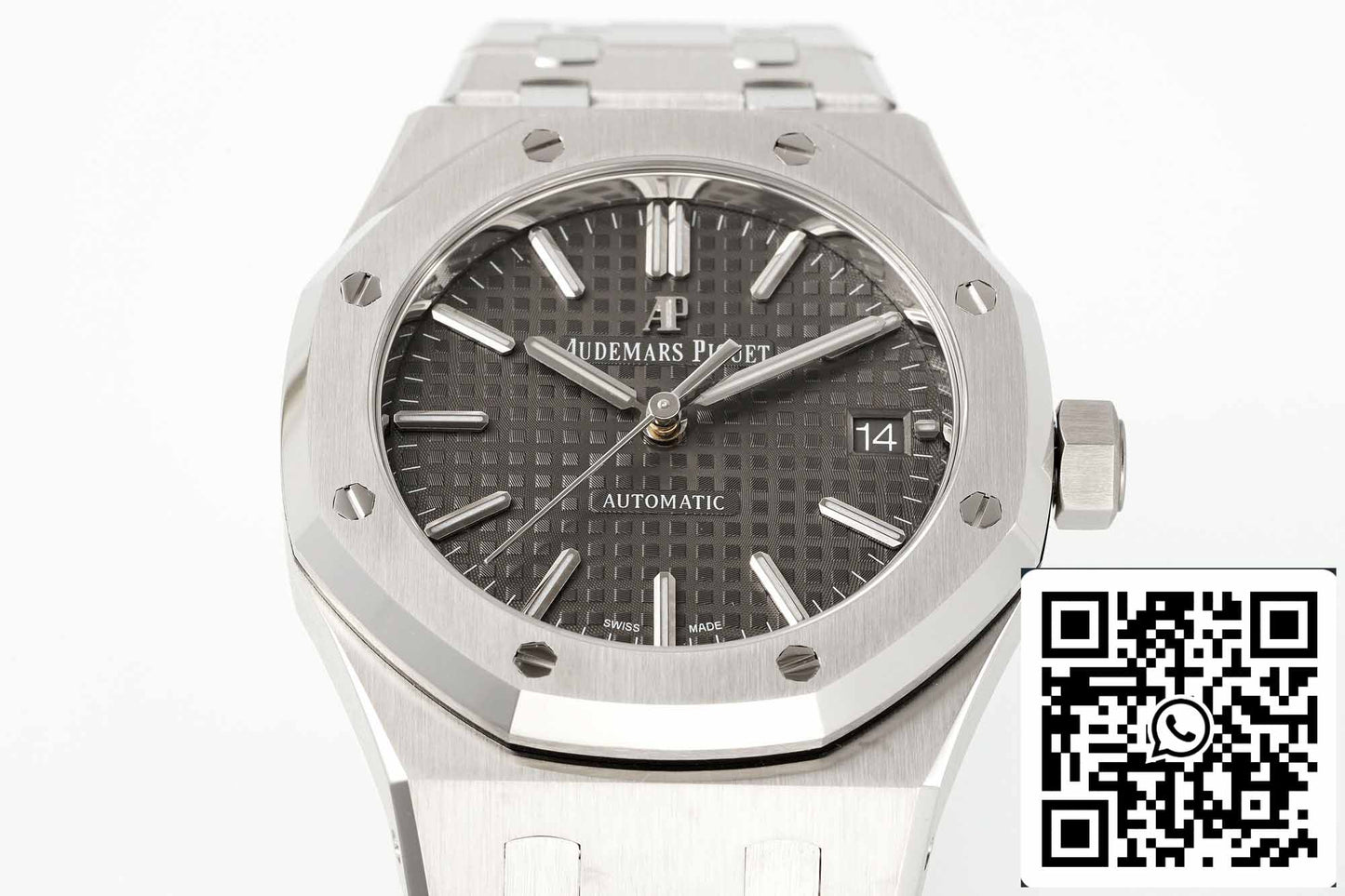 Audemars Piguet Royal Oak 15450ST.OO.1256ST.02 1:1 Meilleure édition APS Factory V3 Cadran gris ruthénium