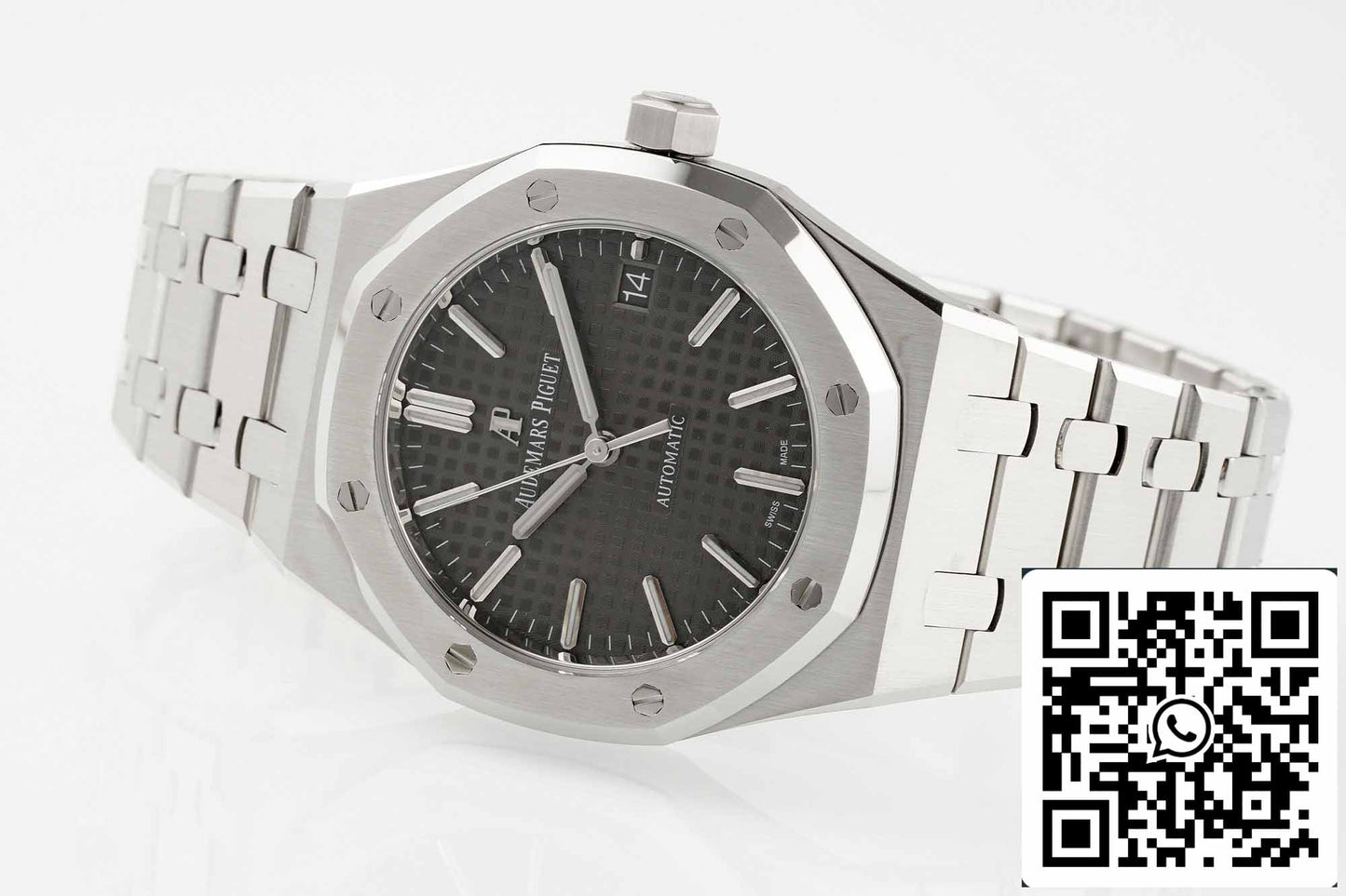 Audemars Piguet Royal Oak 15450ST.OO.1256ST.02 1:1 Meilleure édition APS Factory V3 Cadran gris ruthénium