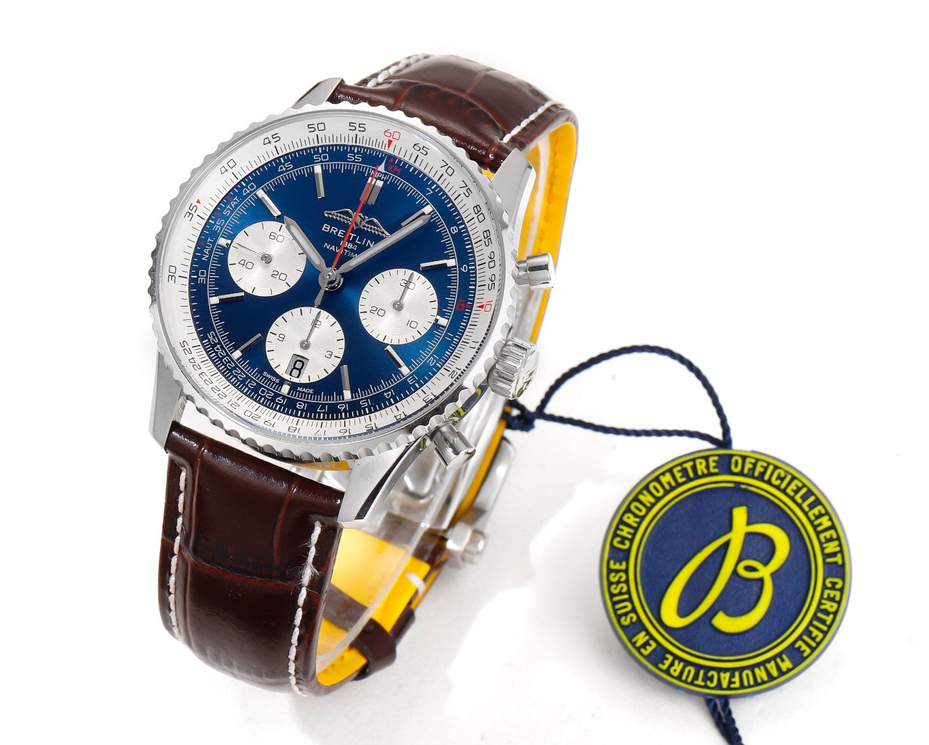 Breitling Navitimer B01 Chronographe AB0137211C1A1 41 mm 1:1 Meilleure édition BLS Factory Bracelet en cuir