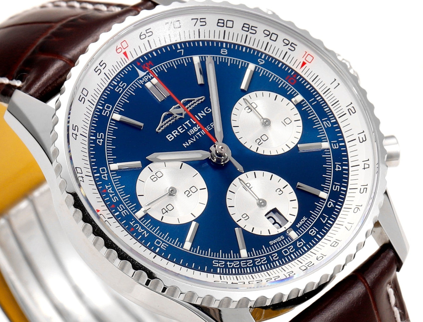 Breitling Navitimer B01 Chronographe AB0137211C1A1 41 mm 1:1 Meilleure édition BLS Factory Bracelet en cuir