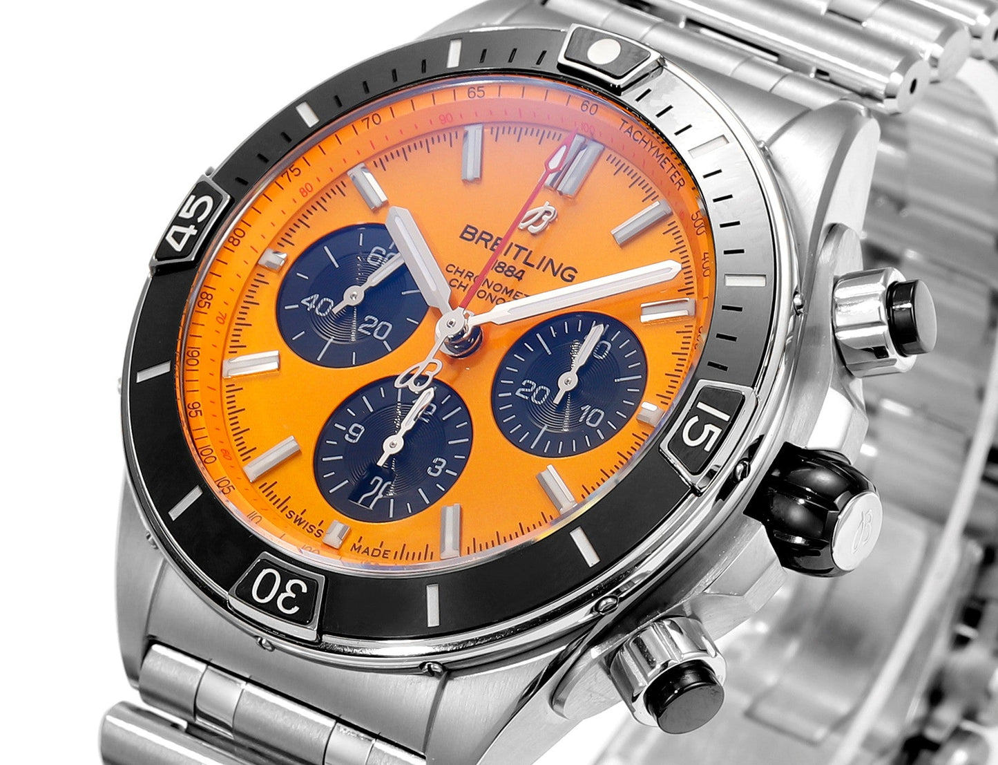 Breitling Super Chronomat B01 AB01364A1I1S1 44mm BLS Factory 1:1 Best Edition Orange Dial