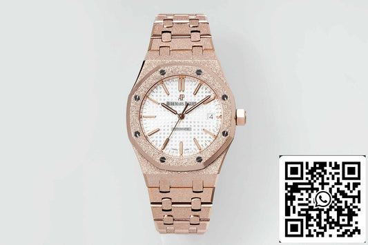 Audemars Piguet 15454 Frost Gold 1:1 meilleure édition Cadran blanc Or rose