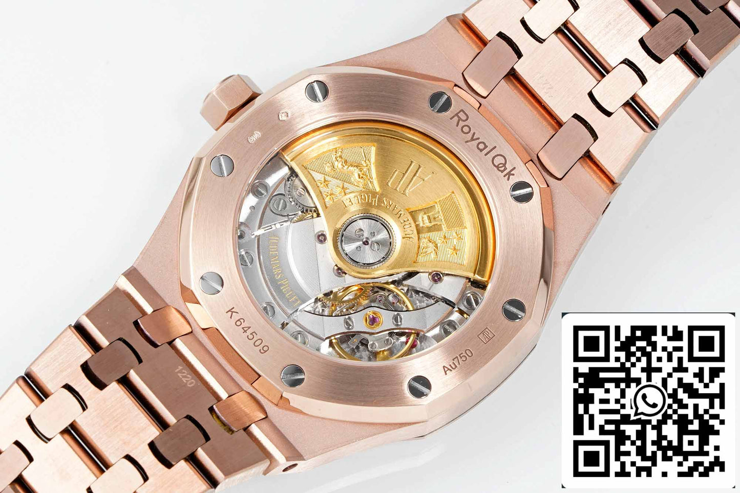 Audemars Piguet 15454 Frost Gold 1:1 mejor edición Esfera blanca Oro rosa