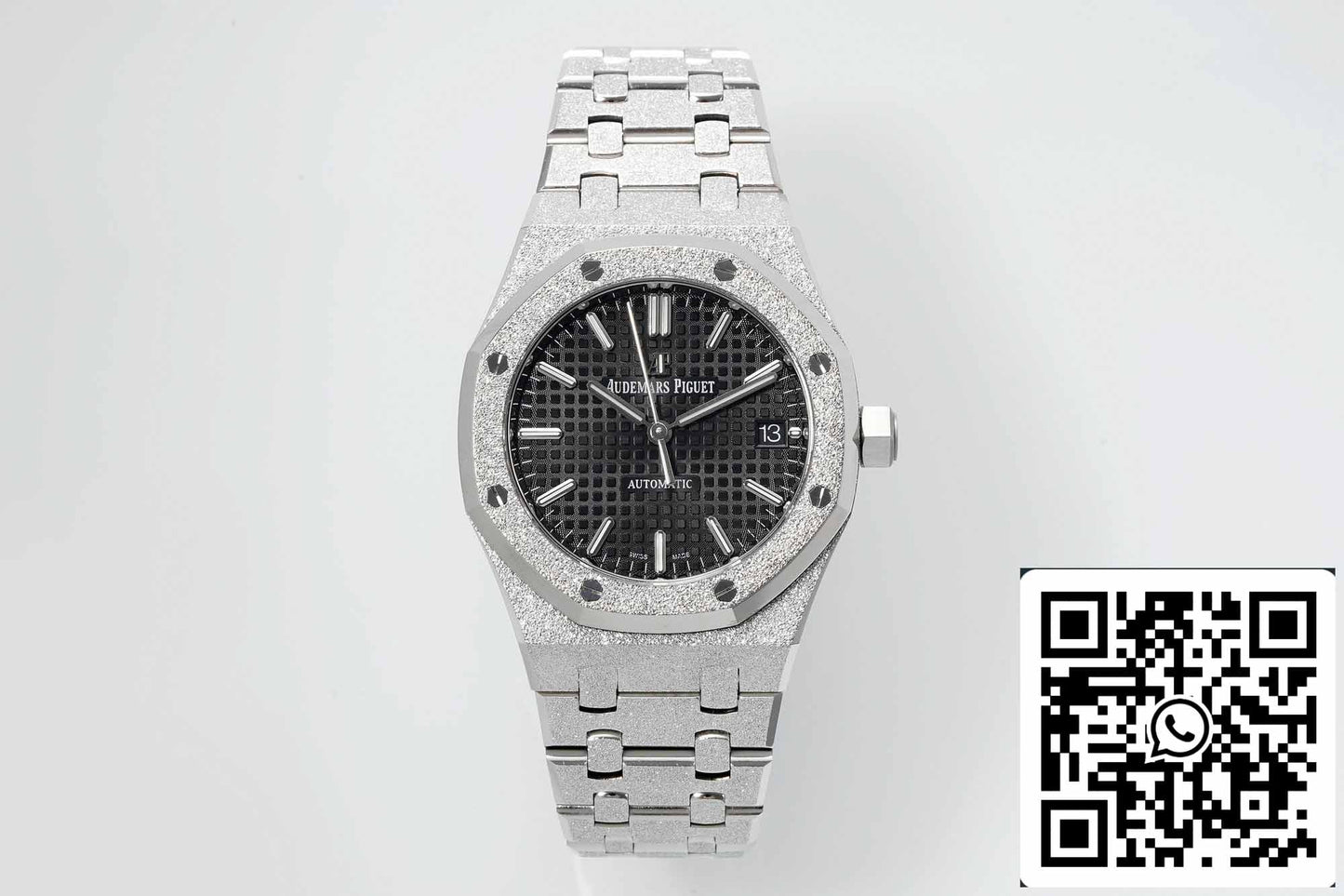 Audemars Piguet 15454 Frost Gold 1:1 melhor edição mostrador preto