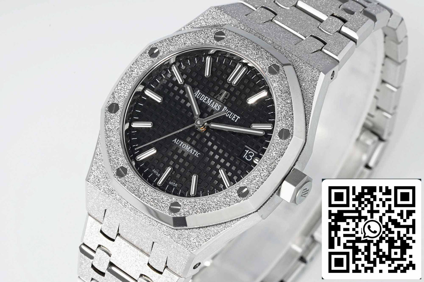 Audemars Piguet 15454 Frost Gold 1:1 melhor edição mostrador preto