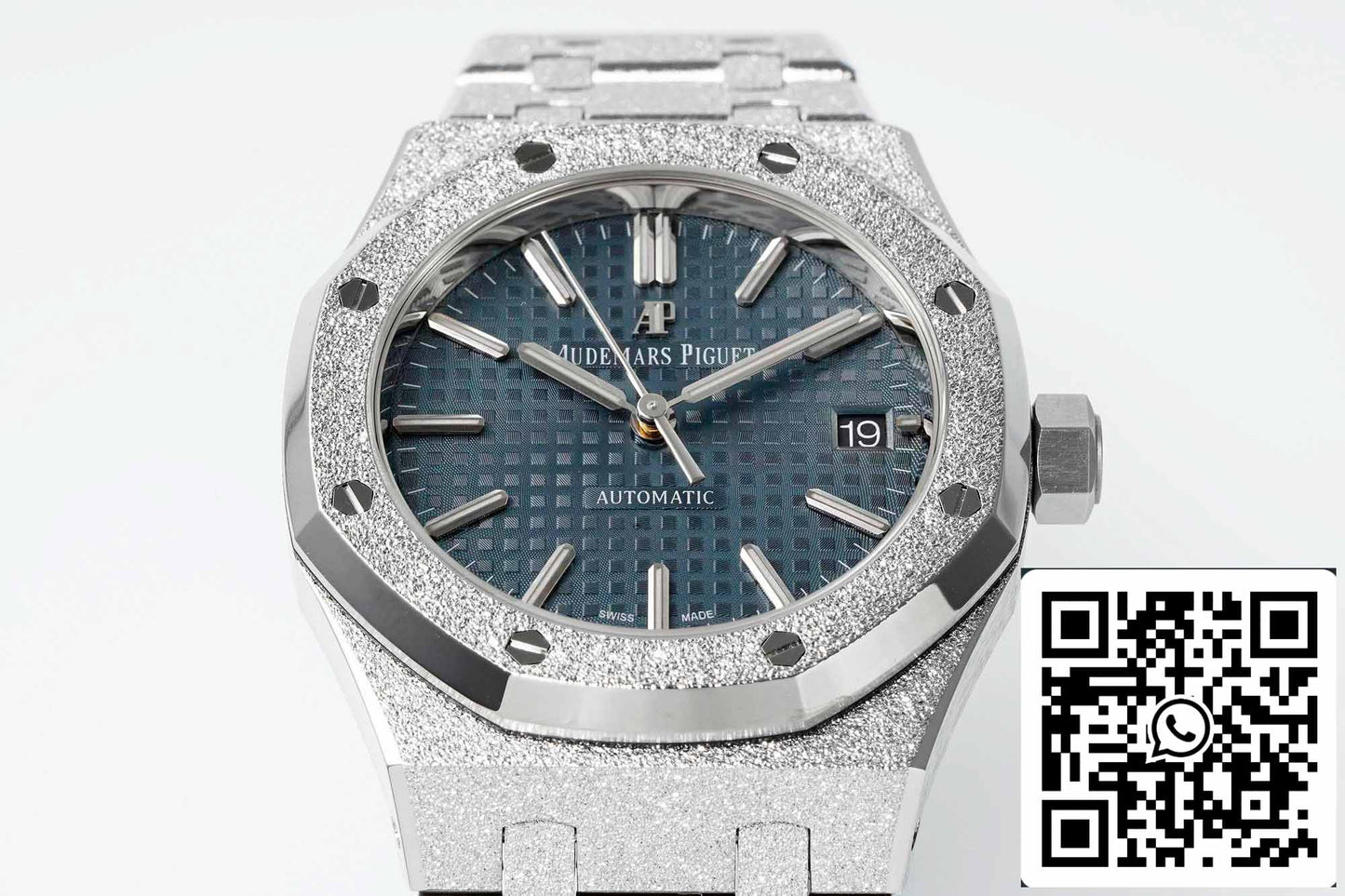 Audemars Piguet 15454 Frost Gold 1:1 beste Edition blaues Zifferblatt