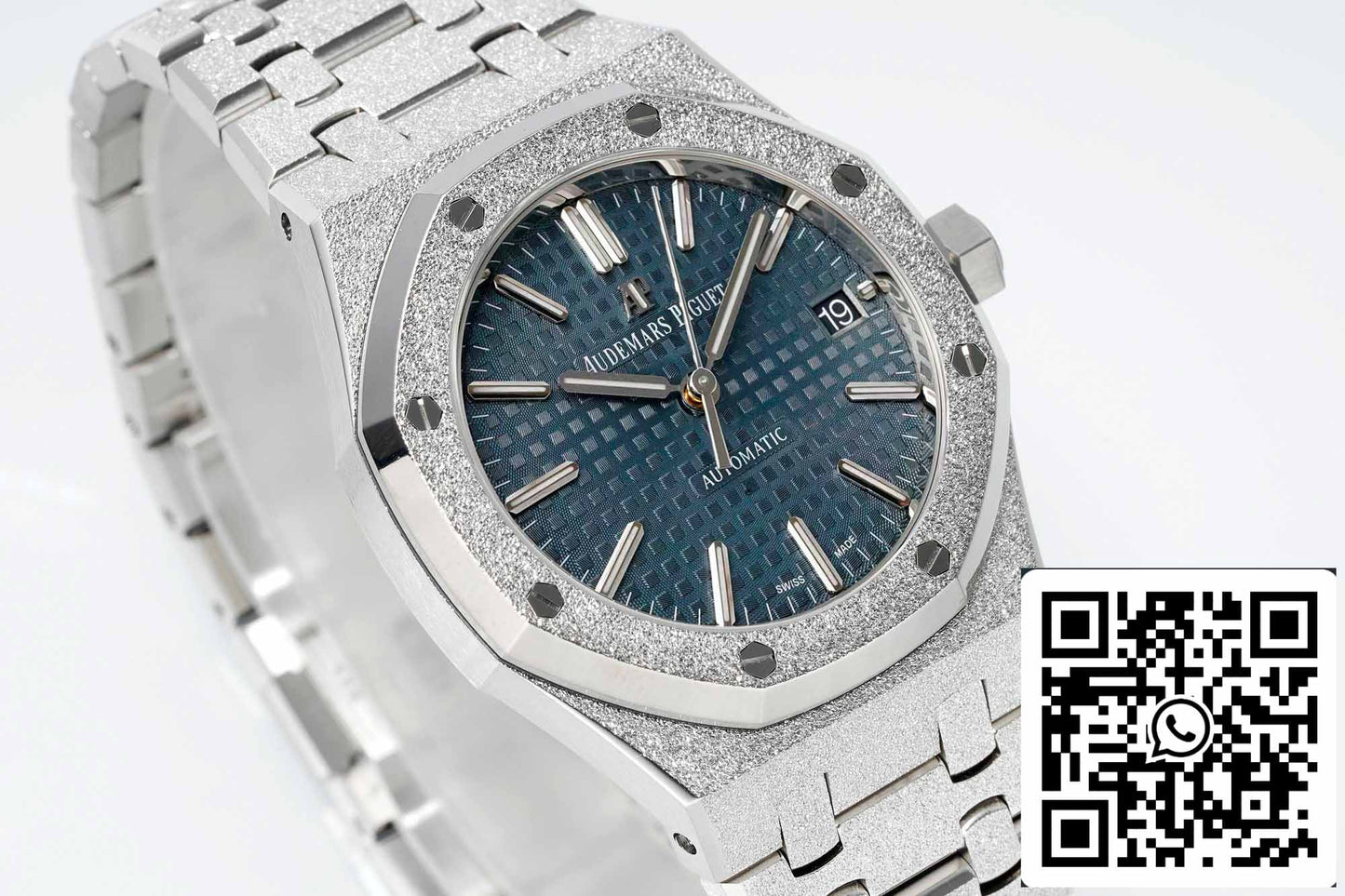 Audemars Piguet 15454 Frost Gold 1:1 beste Edition blaues Zifferblatt