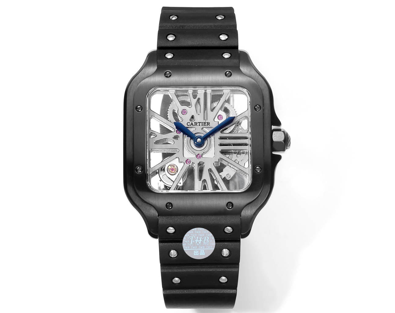 Cartier Santos Skeleton 40mm WHSA0009 THB Factory 1:1 Meilleure édition Lunette blanche