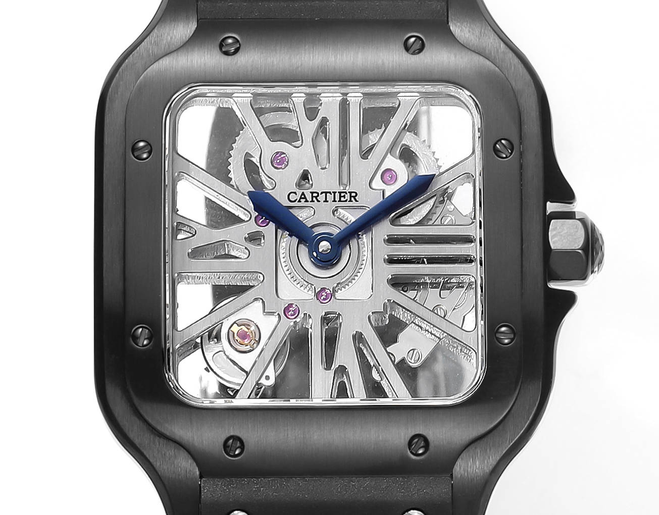 Cartier Santos Skeleton 40mm WHSA0009 THB Factory 1:1 Meilleure édition Lunette blanche