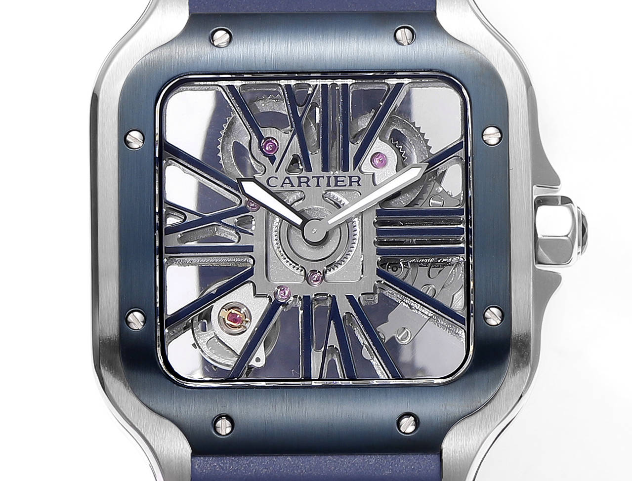 Cartier santos Skeleton 40mm  WHSA0026 THB Factory 1:1 Best Edition Blue bezel