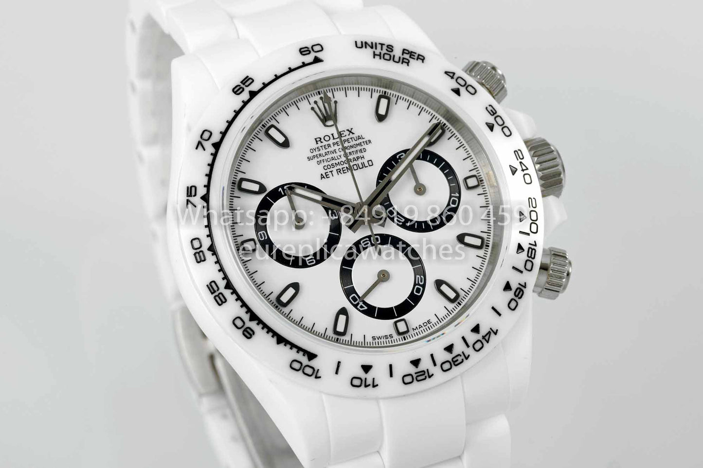 AET REMOULD Custom Rolex Daytona White Ceramic case White Dial 1:1 Best Clone N6F Factory