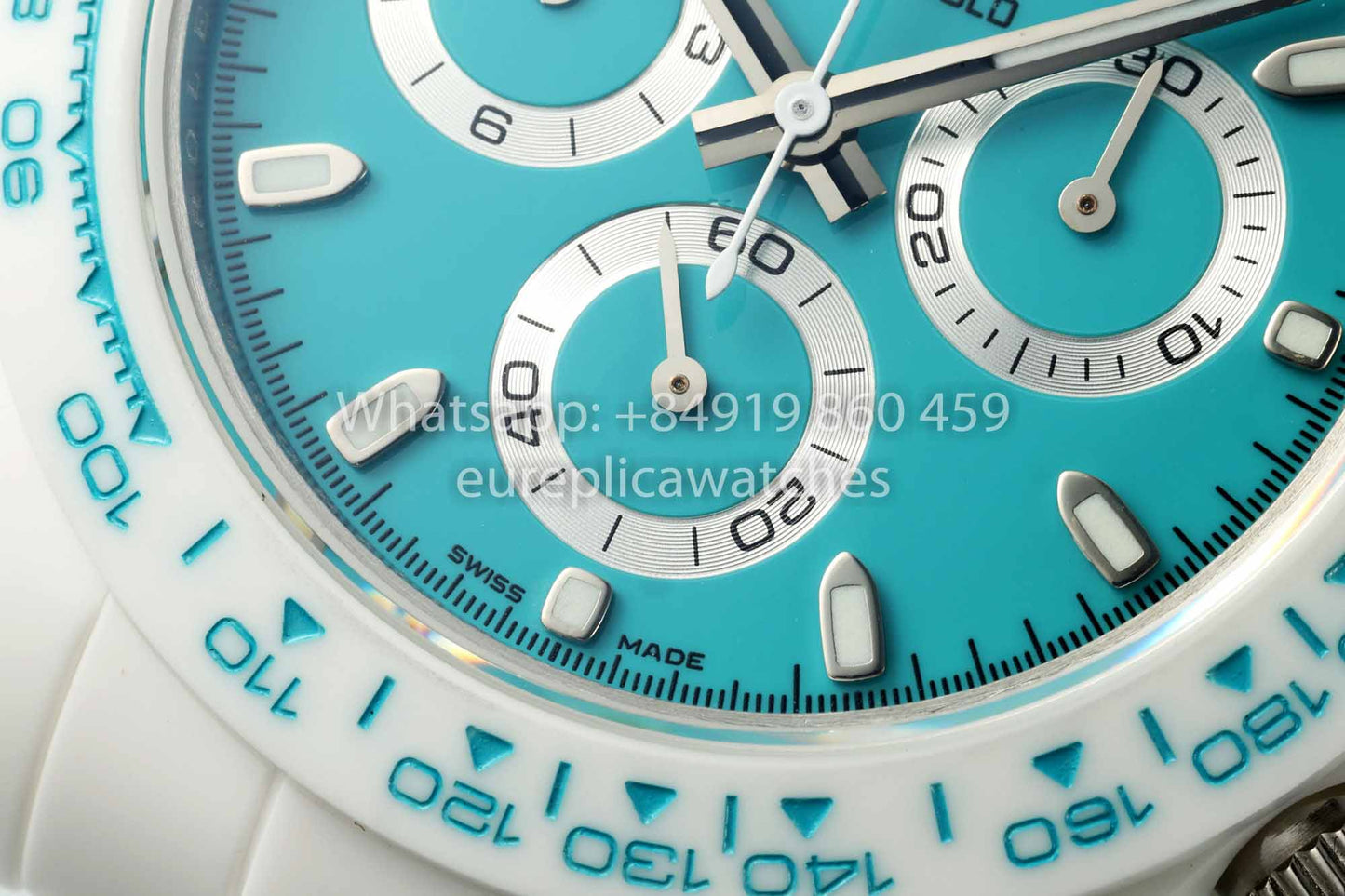 AET REMOULD Custom Rolex Daytona White Ceramic case Blue Dial 1:1 Best Clone N6F Factory