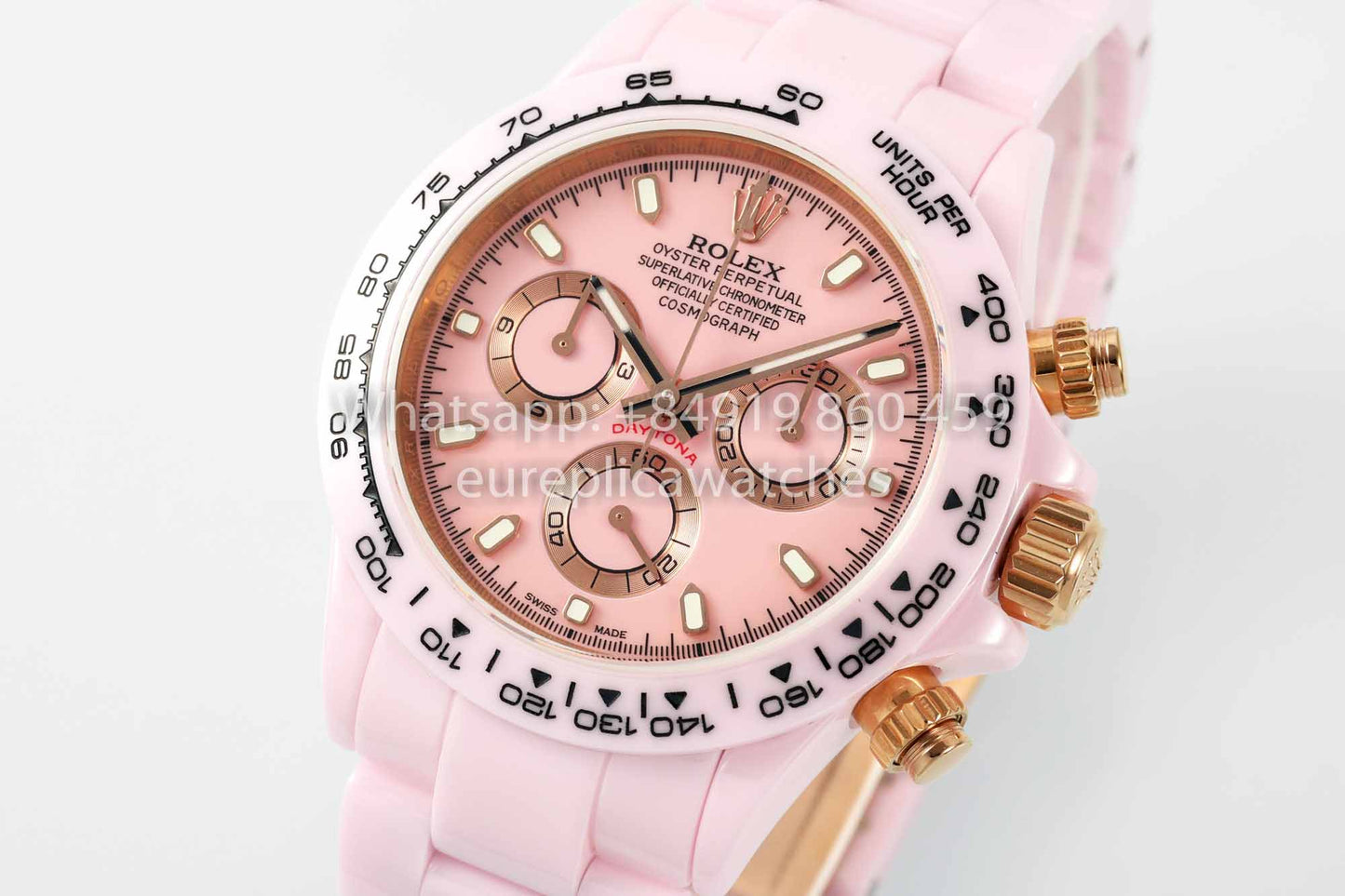 AET REMOULD Custom Rolex Daytona Pink Ceramic case Pink Dial 1:1 Best Clone N6F Factory