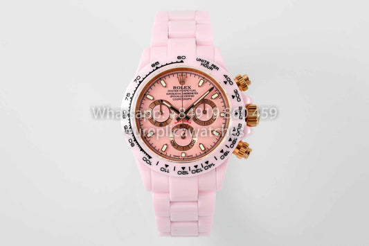 AET REMOULD Custom Rolex Daytona Pink Ceramic case Pink Dial 1:1 Best Clone N6F Factory