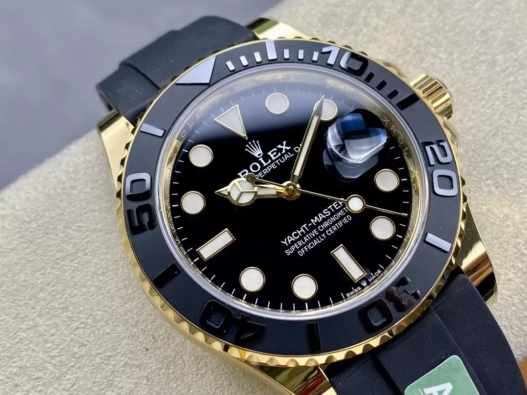 Rolex Yacht-Master 42 Cadran noir Or jaune M226658-0001 1: 1 Meilleure édition AR Factory Version à contrepoids