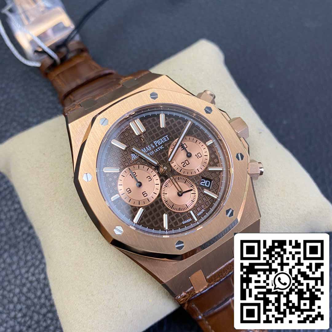 Audemars Piguet Royal Oak 26331  1:1 Best Edition OM Factory Brown Leather Strap Rose Gold