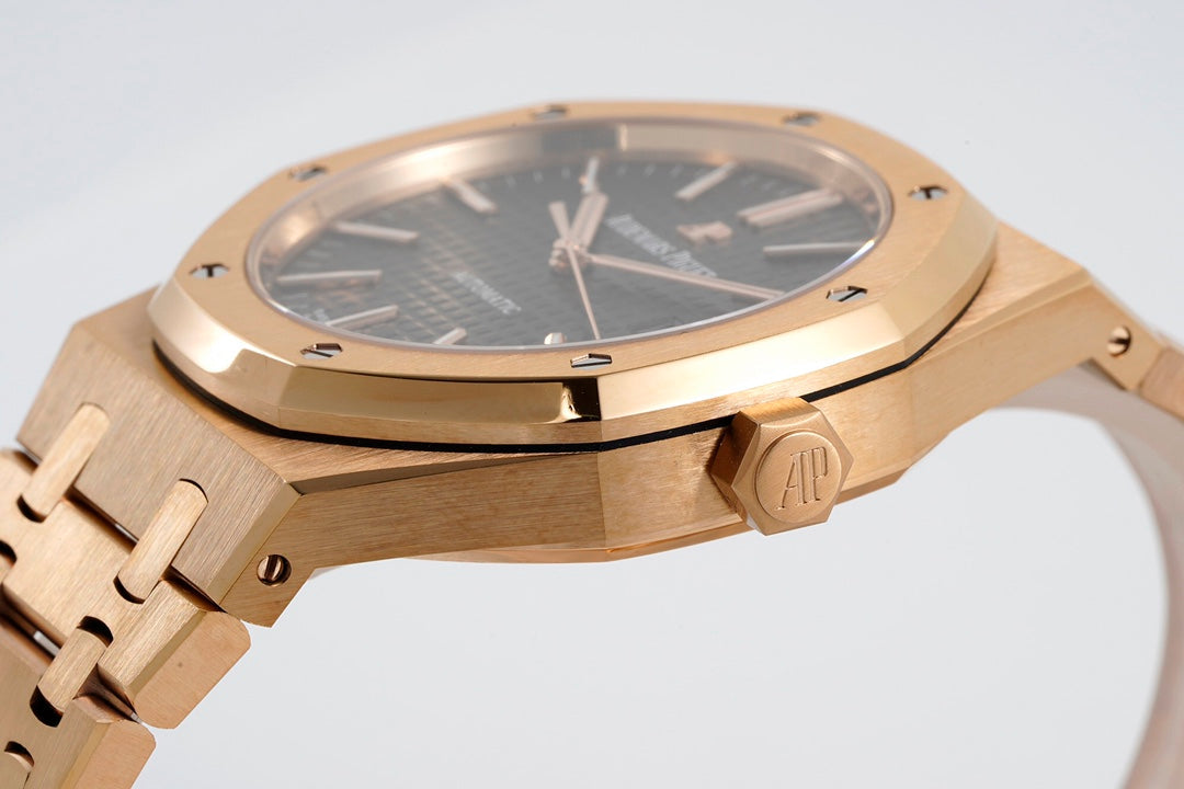 Audemars Piguet Royal Oak 15400ST 1:1 Mejor Edición ZF Factory Esfera Negra Oro Rosa