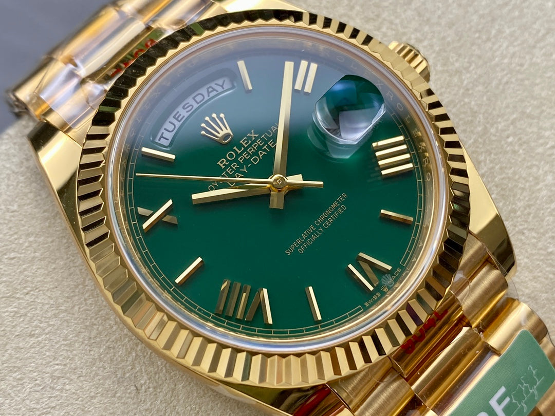 Rolex Day Date 40 M228238-0061 Cadran vert 1:1 Meilleure édition Mouvement AR Factory 3255