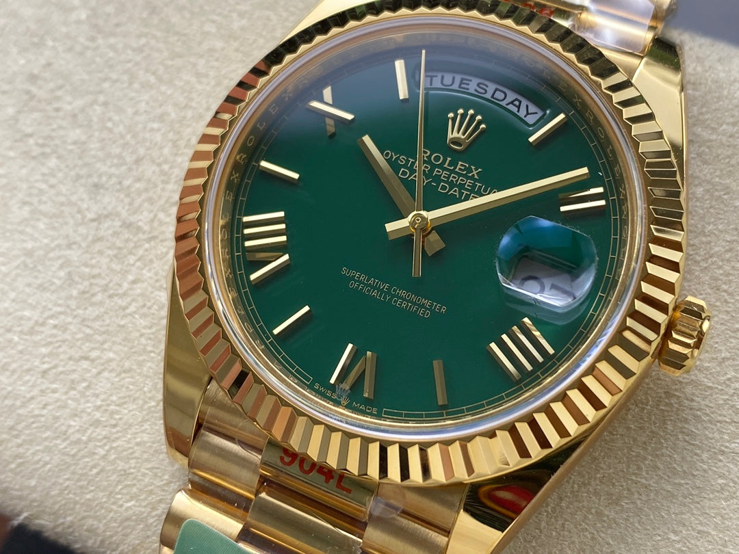 Rolex Day Date 40 M228238-0061 Cadran vert 1:1 Meilleure édition Mouvement AR Factory 3255