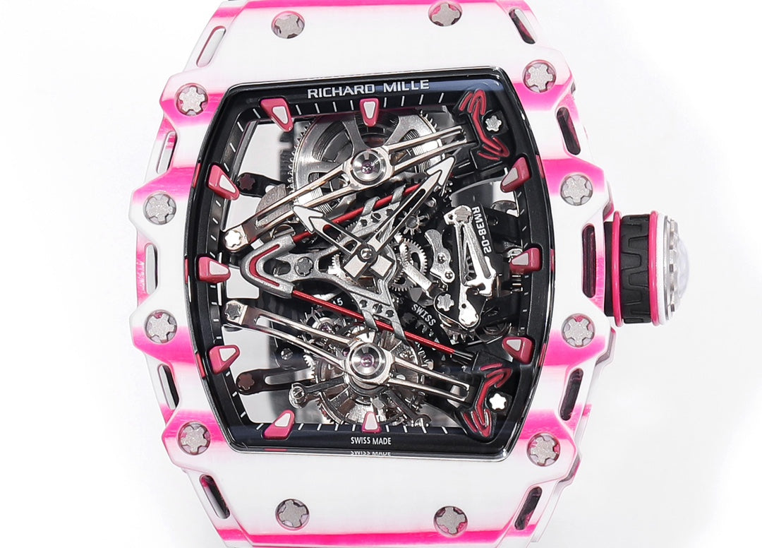 Richard Mille Bubba Watson Tourbillon RM38-02 1:1 Meilleure édition Bracelet noir en tissu Velcro