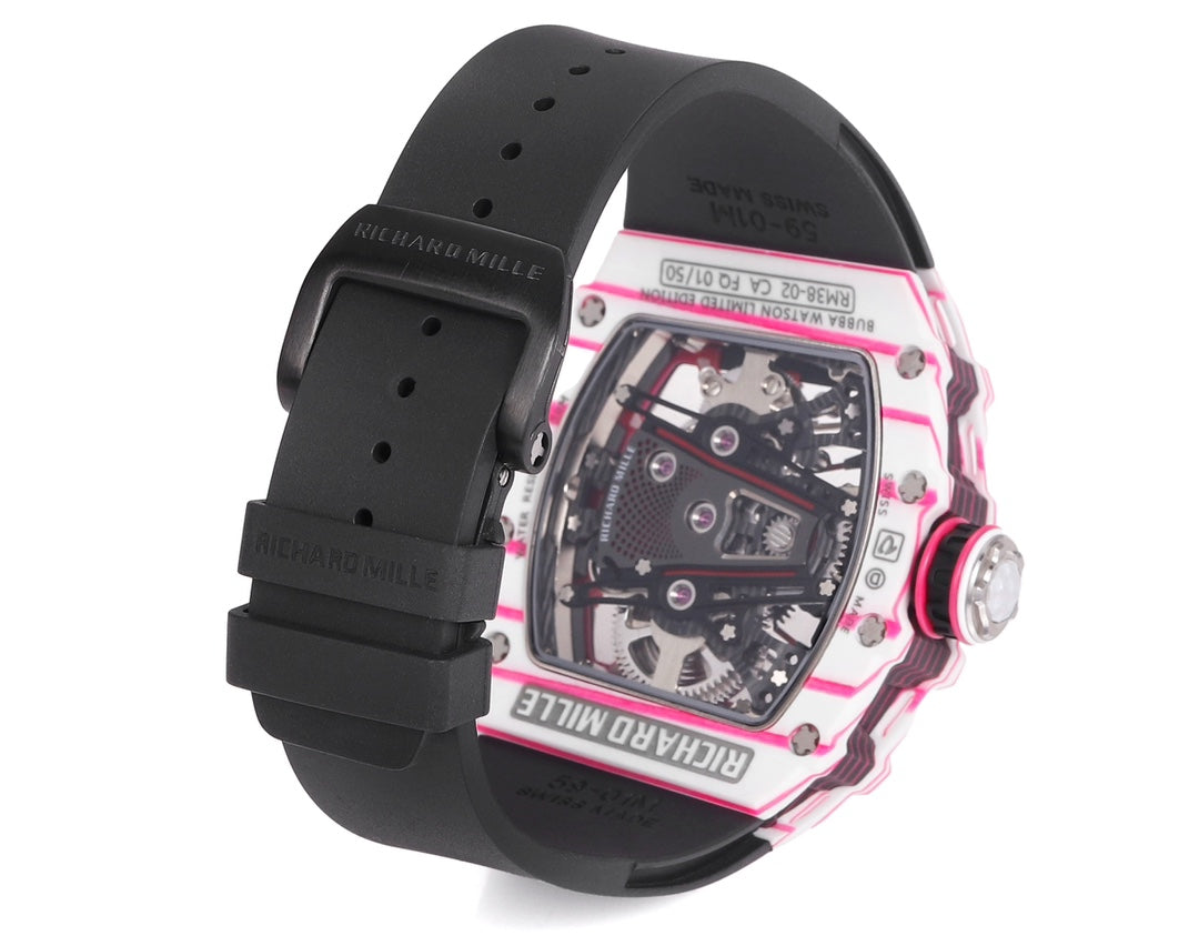 Richard Mille Bubba Watson Tourbillon RM38-02 1:1 Meilleure édition Bracelet en caoutchouc noir