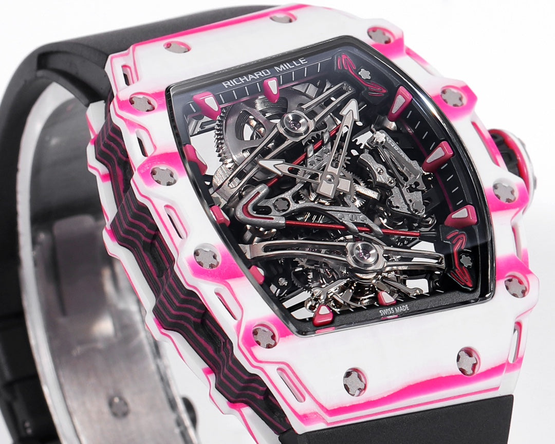 Richard Mille Bubba Watson Tourbillon RM38-02 1:1 Meilleure édition Bracelet en caoutchouc noir