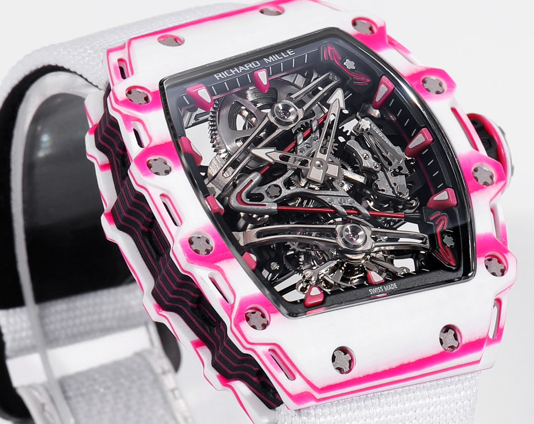 Richard Mille Bubba Watson Tourbillon RM38-02 1:1 Meilleure édition Tissu Velcro Bracelet Blanc