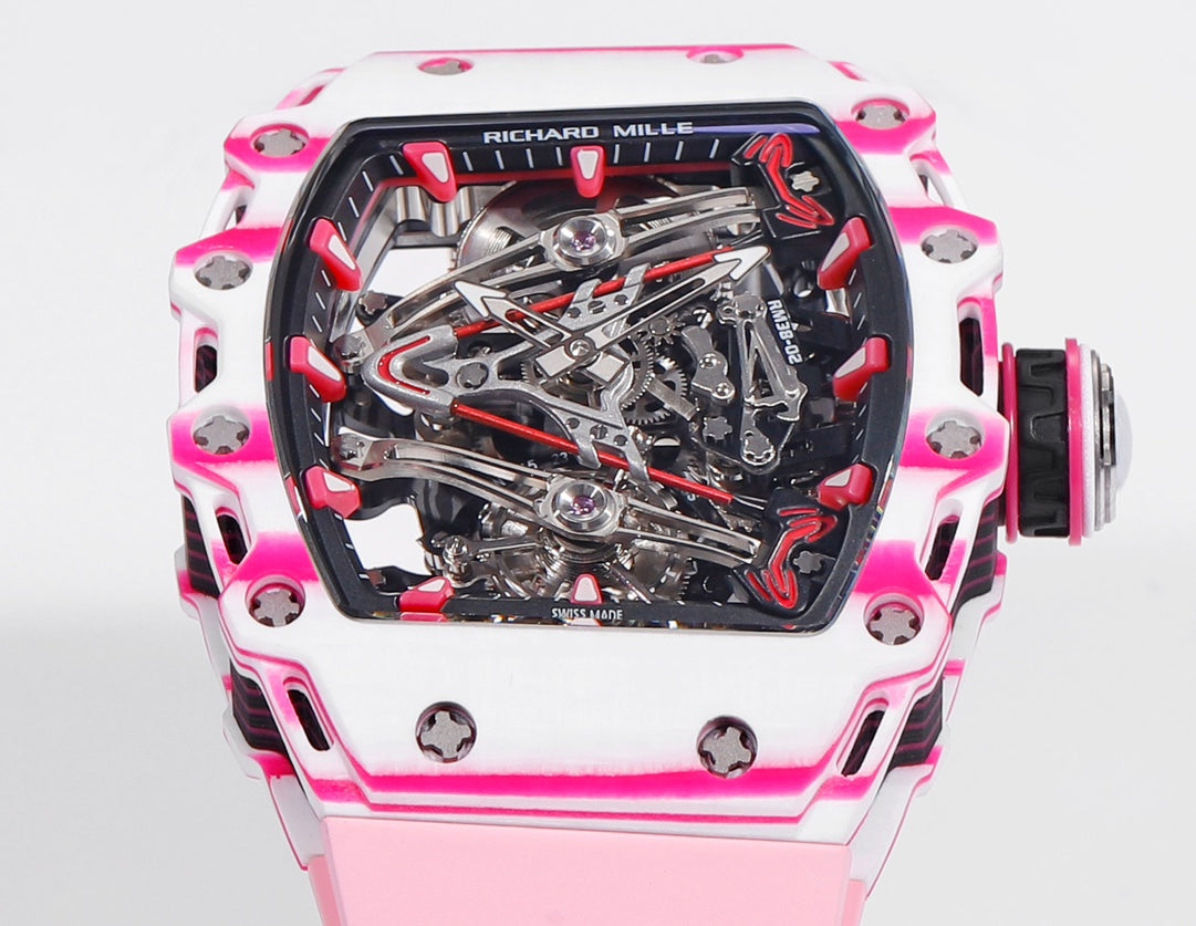 Richard Mille Bubba Watson Tourbillon RM38-02 1:1 Best Edition rosa Kautschukarmband