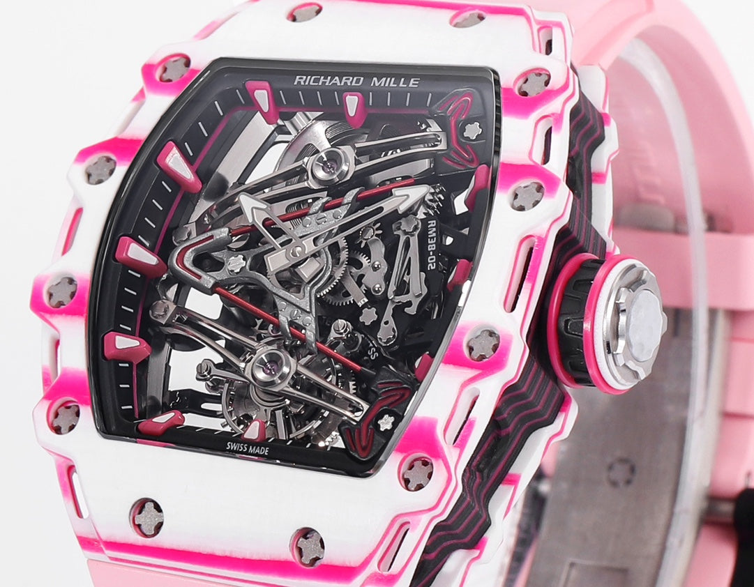 Richard Mille Bubba Watson Tourbillon RM38-02 1:1 Best Edition rosa Kautschukarmband