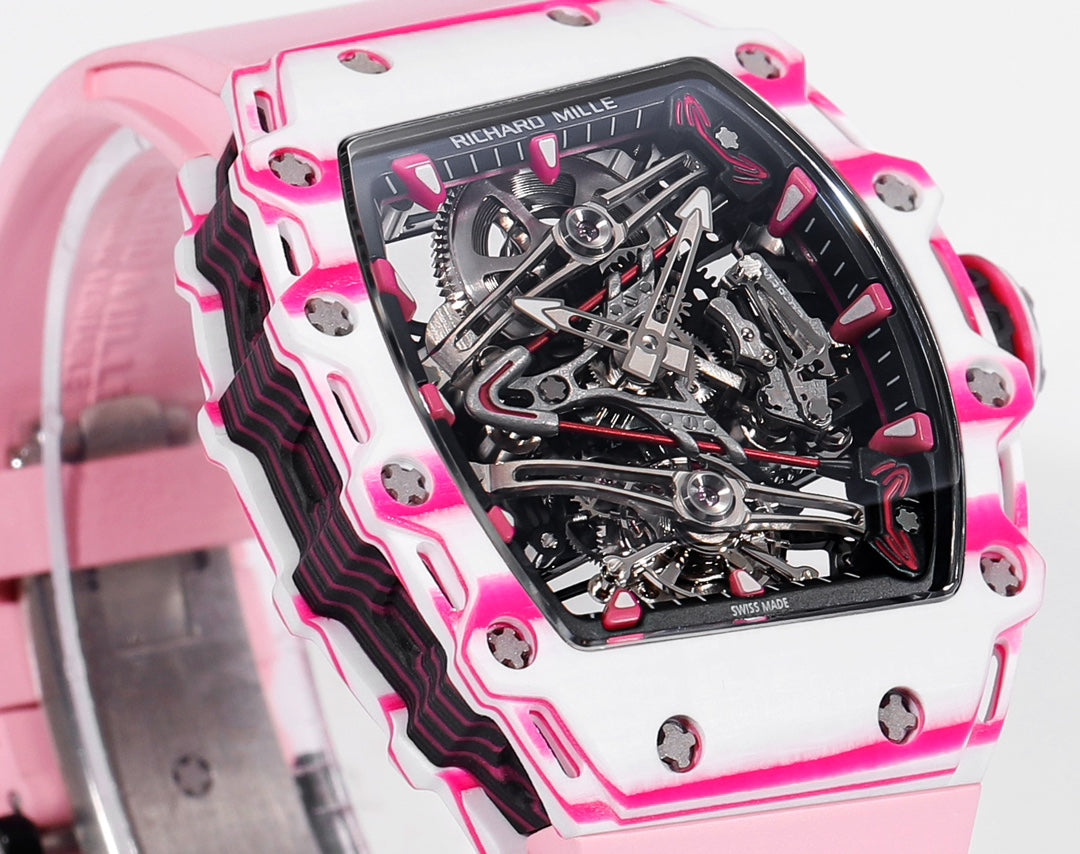 Richard Mille Bubba Watson Tourbillon RM38-02 1:1 Best Edition rosa Kautschukarmband