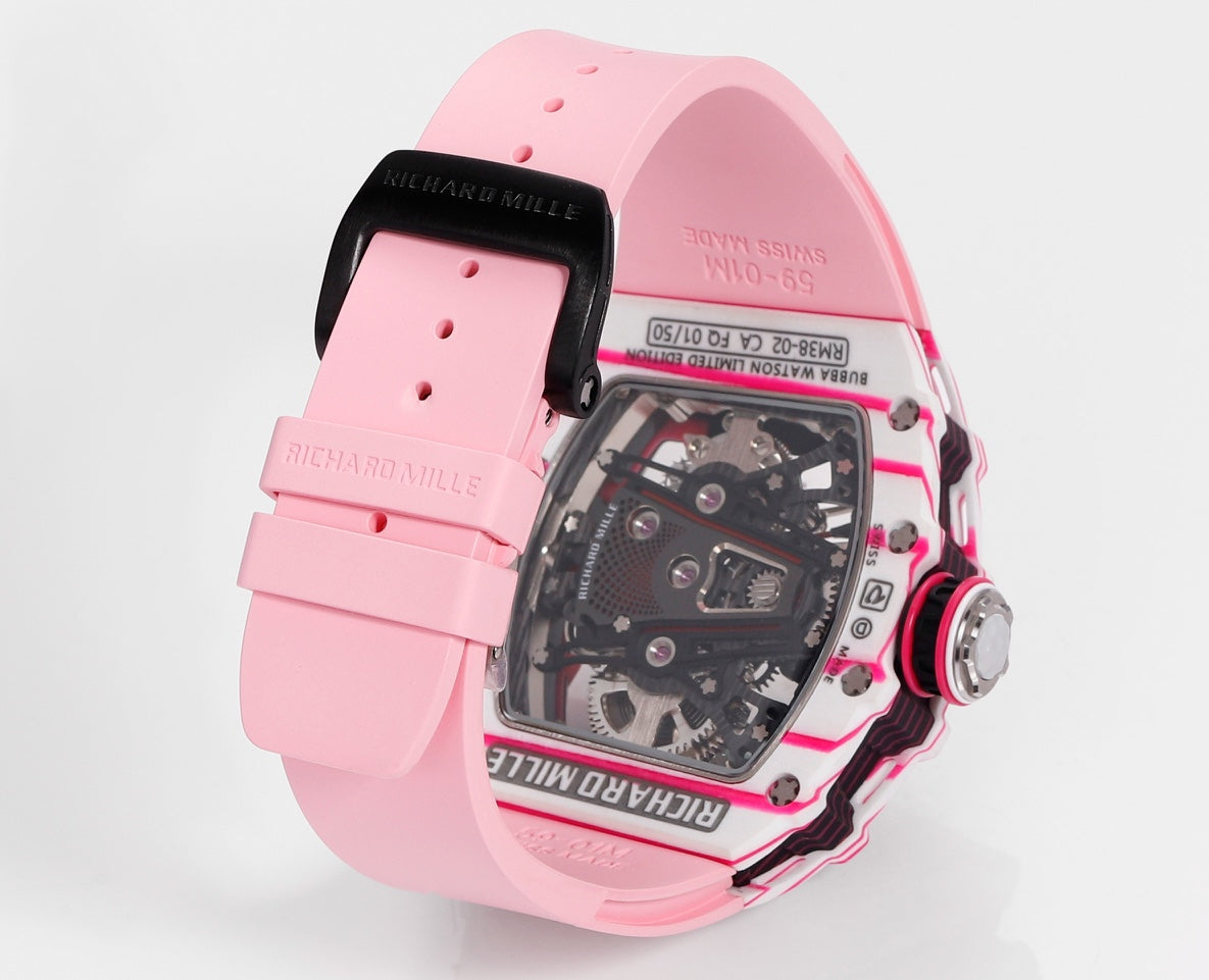 Richard Mille Bubba Watson Tourbillon RM38-02 1:1 Best Edition rosa Kautschukarmband