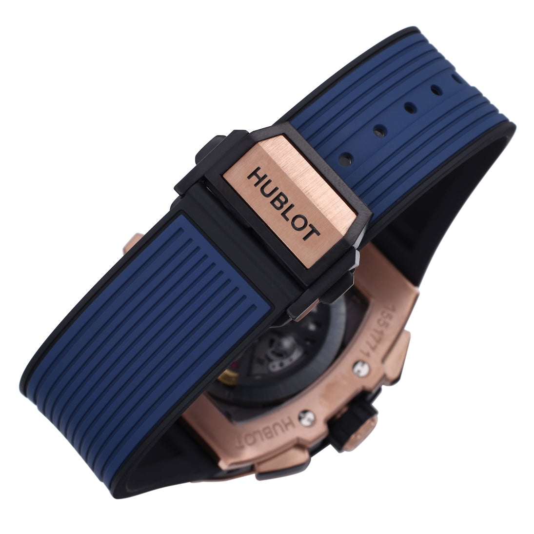 Hublot Big Bang Titanium 642.OX.7180.RX 1:1 Best Editon BBF Factory Rose Gold Blue Rubber Strap