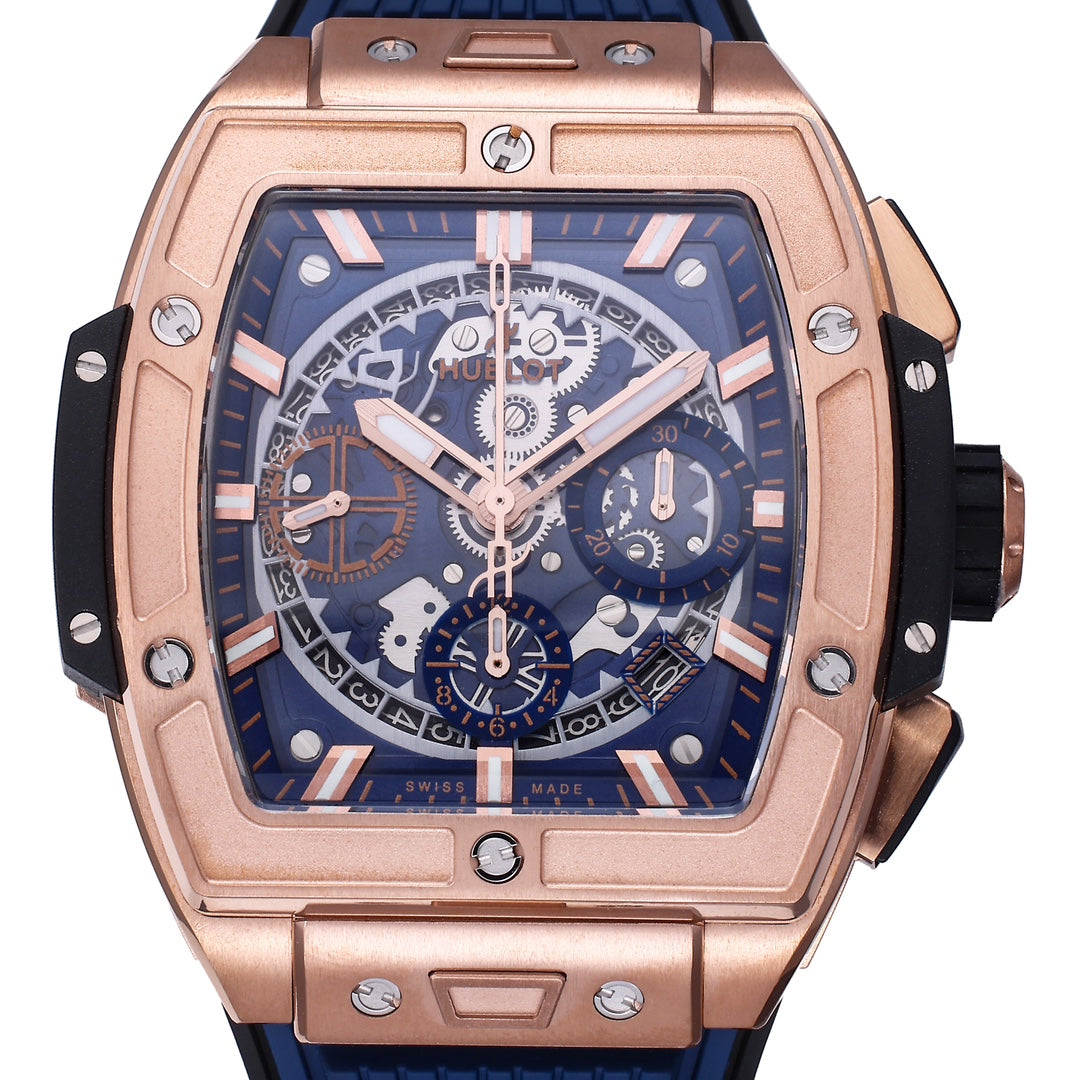 Hublot Big Bang Titanium 642.OX.7180.RX 1:1 Best Editon BBF Factory Rose Gold Blue Rubber Strap