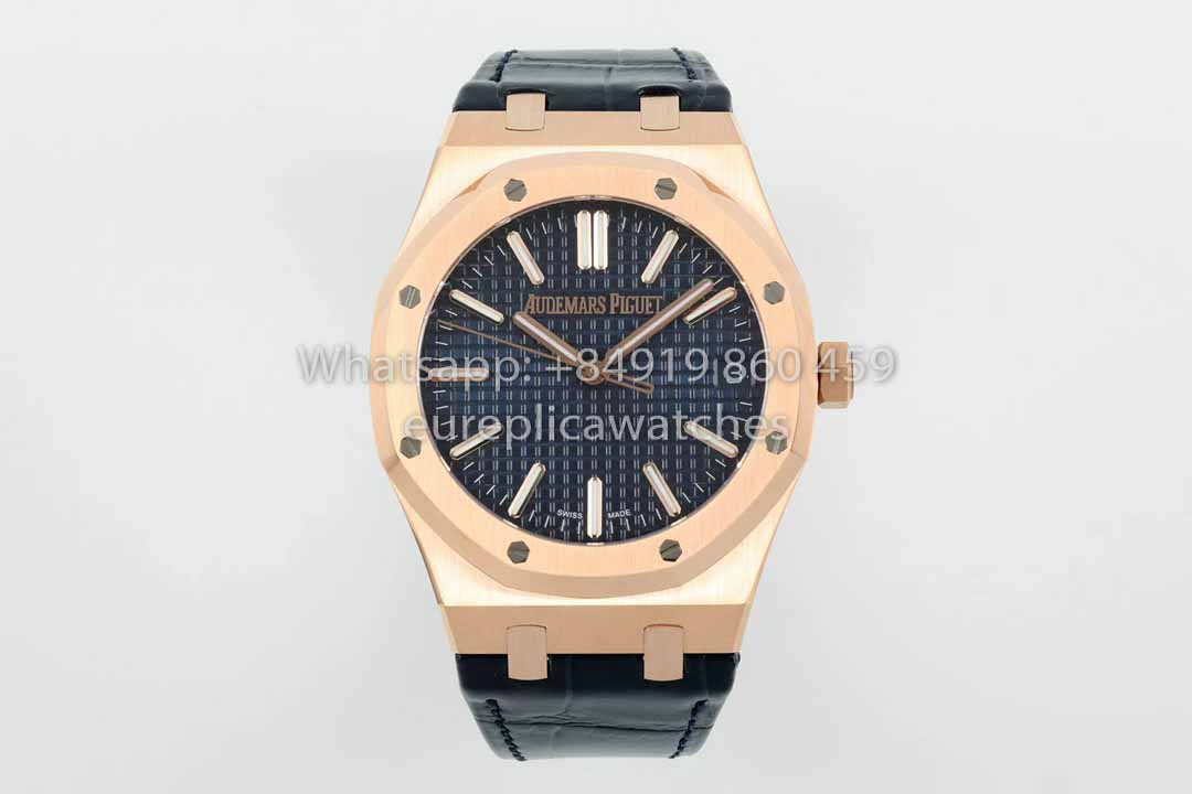 Audemars Piguet Royal Oak  15510ST from IPF Factory 1:1 Best Clone Blue Dial Leather Strap