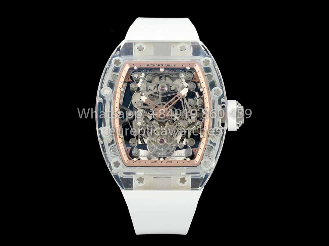 Richard Mille RM 56-02 Tourbillon 1:1 Best Clone RM Factory Rose Gold Dial Saphire Case