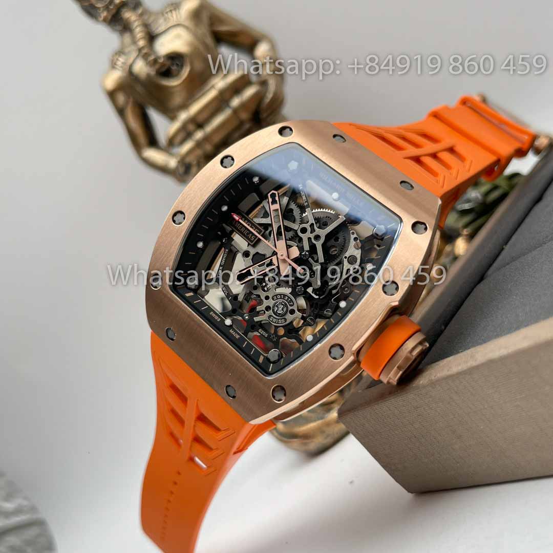 Richard Mille RM035 Toro Americas Edition Rose gold and Orange Strap 1:1 Best Clone Sonic Factory