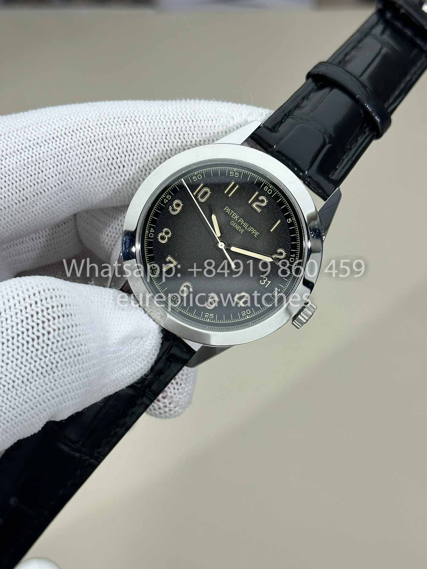 Patek Philippe Calatrava 5226G-001 Black Strap 1:1 Best Clone GR upgraded luminous version