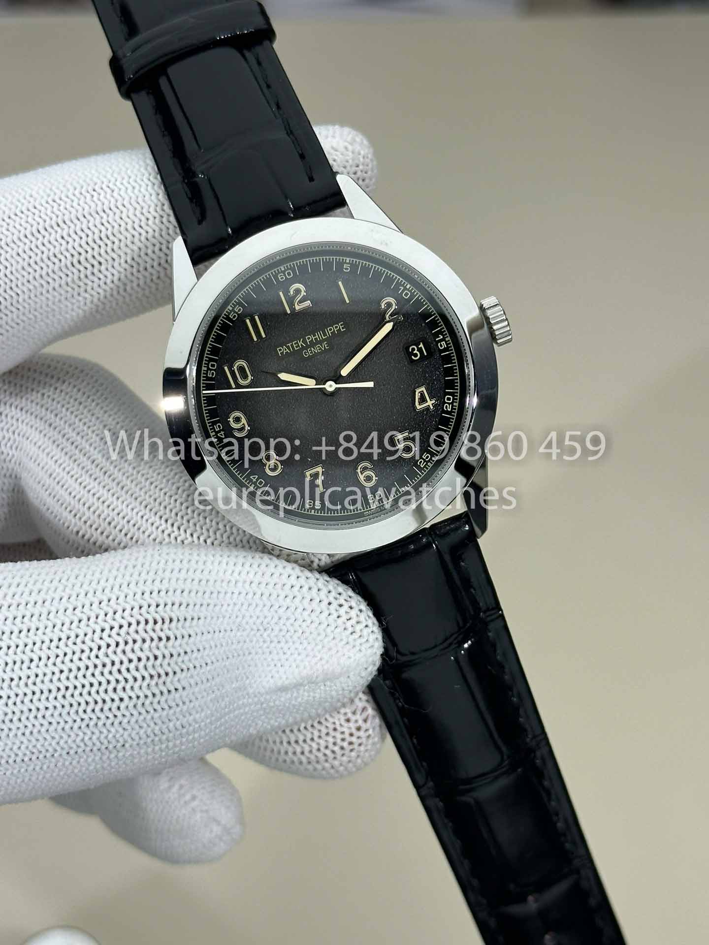 Patek Philippe Calatrava 5226G-001 Black Strap 1:1 Best Clone GR upgraded luminous version