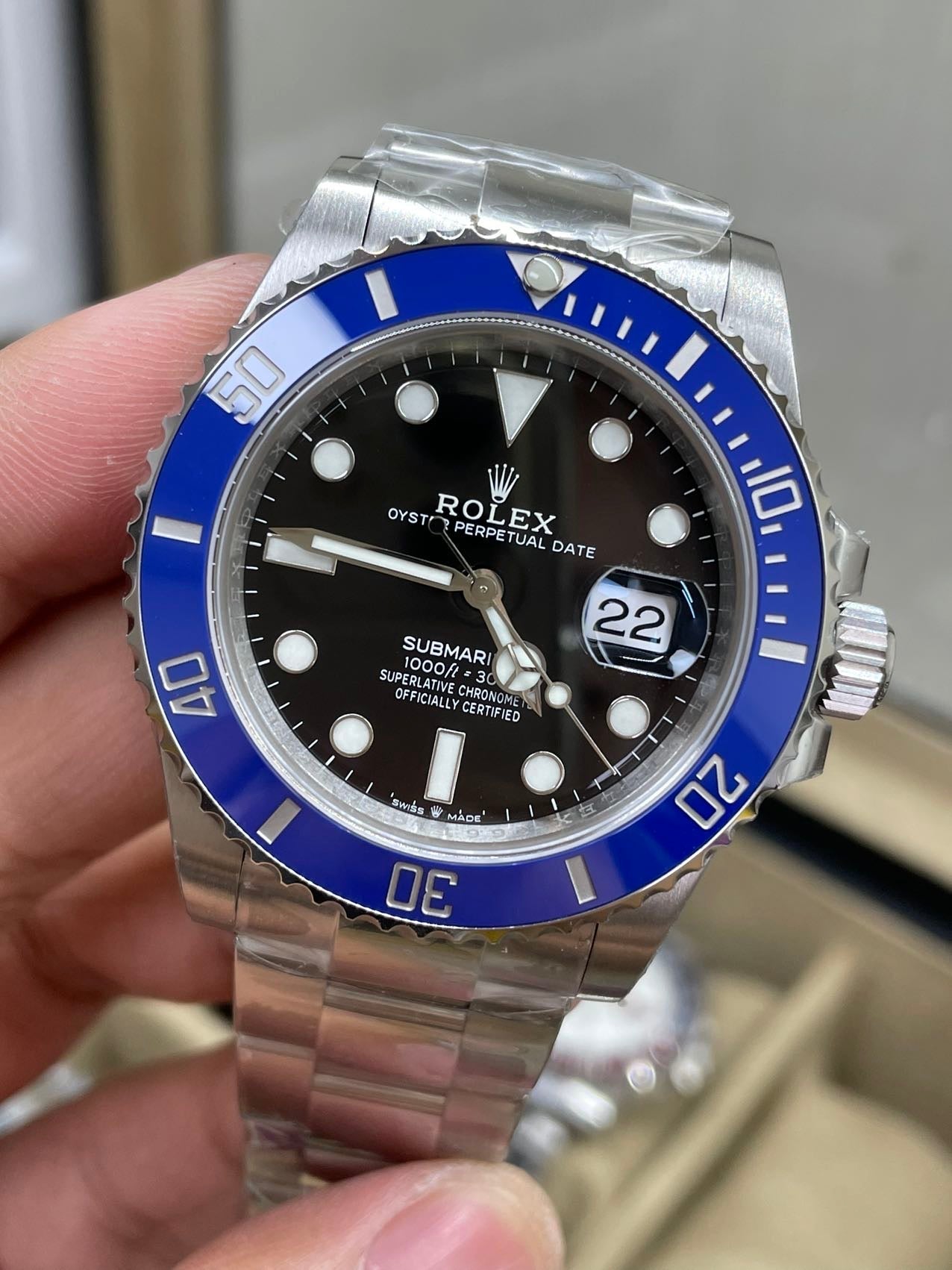 Rolex Submariner M126619LB-0003 41MM 3235 movimento VS Factory mostrador preto