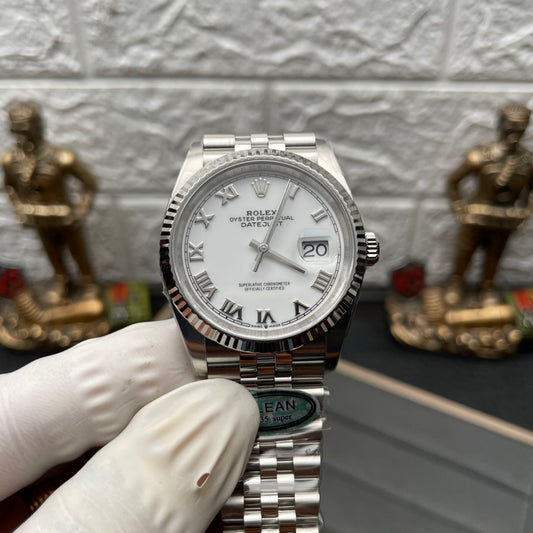 Rolex Datejust M126234-0025 36MM 1:1 Melhor Edição Limpa Fábrica Aço Inoxidável