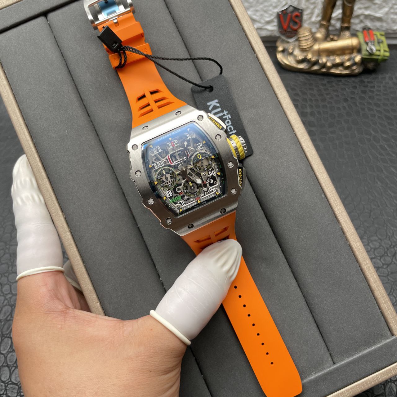 Richard Mille RM11-03 1:1 Meilleure édition KV Factory Bracelet Orange