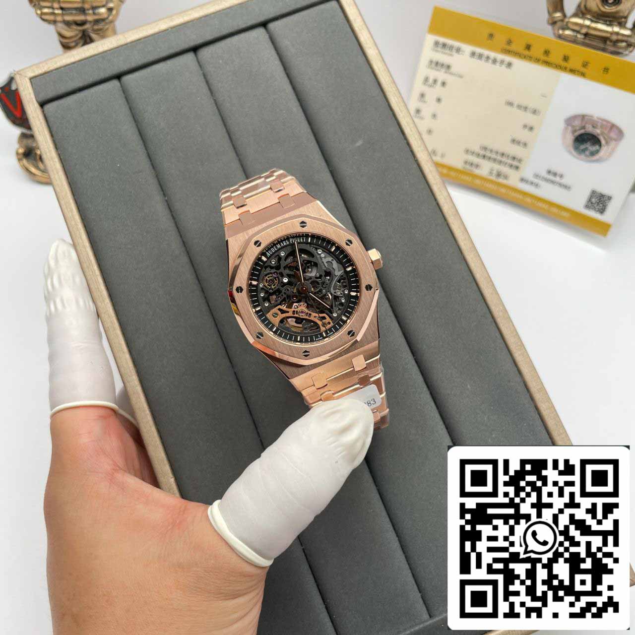 Audemars Piguet Royal Oak 15407OR.OO.1220OR.01 Meilleure édition 1:1 enveloppée d'or rose 18 carats