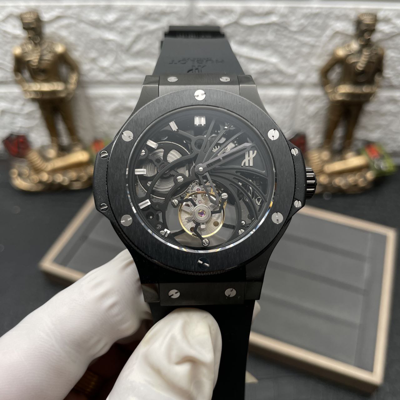 Hublot Big Bang Hollow Tourbillon 1:1 Best Edition Keramik-Skelett-Zifferblatt