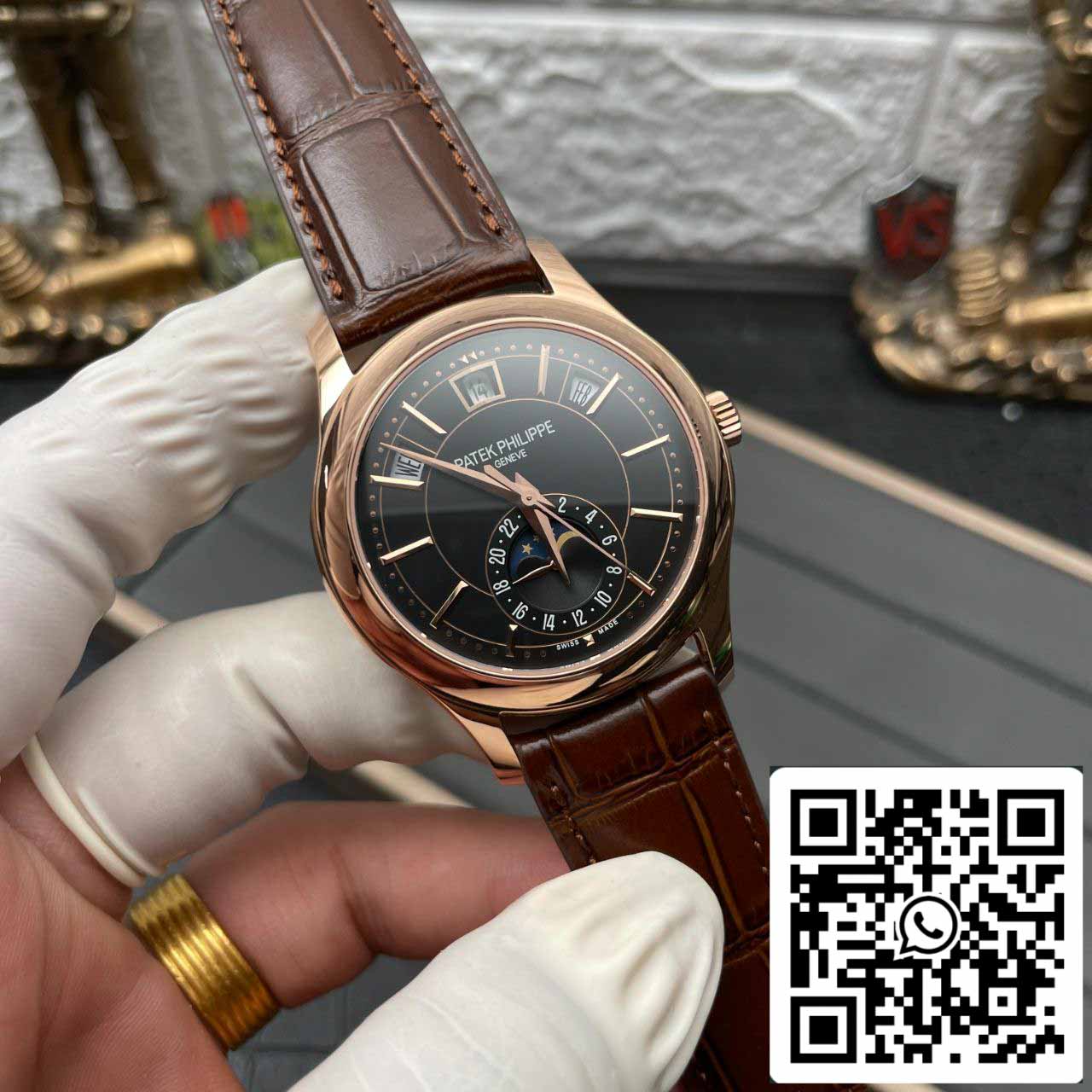 Patek Philippe Complicações 5205G-001 KM Factory 1:1 Melhor Edição Suíça ETA324SQ