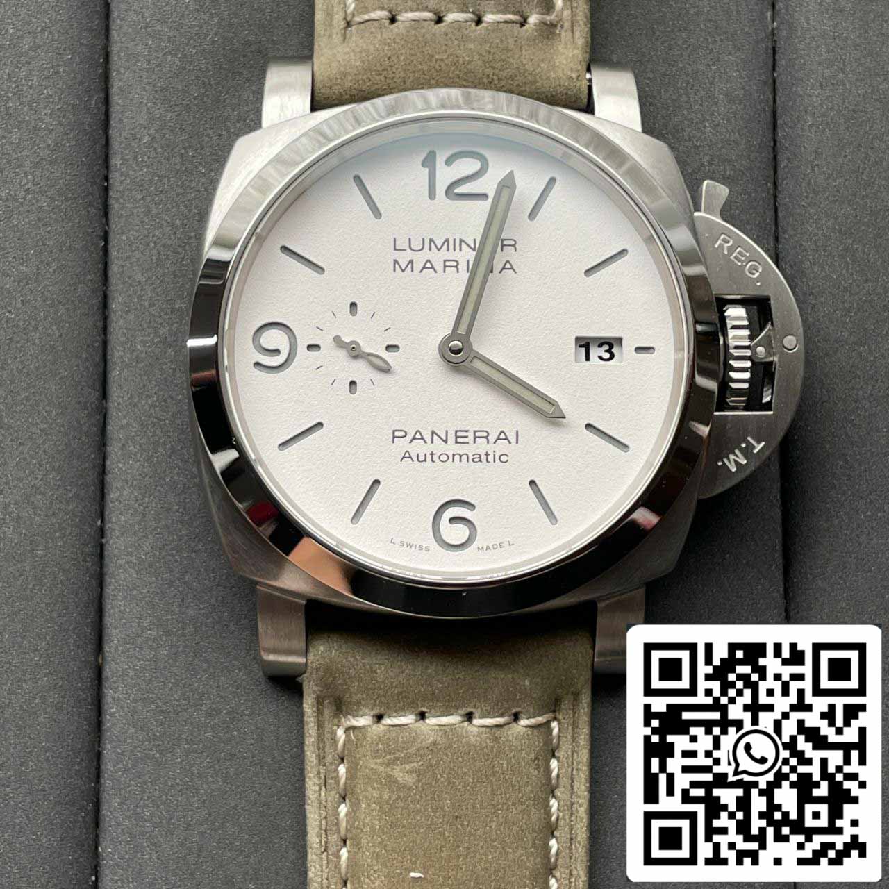 Panerai Luminor PAM01314 1:1 Meilleure édition VS Cadran blanc d'usine